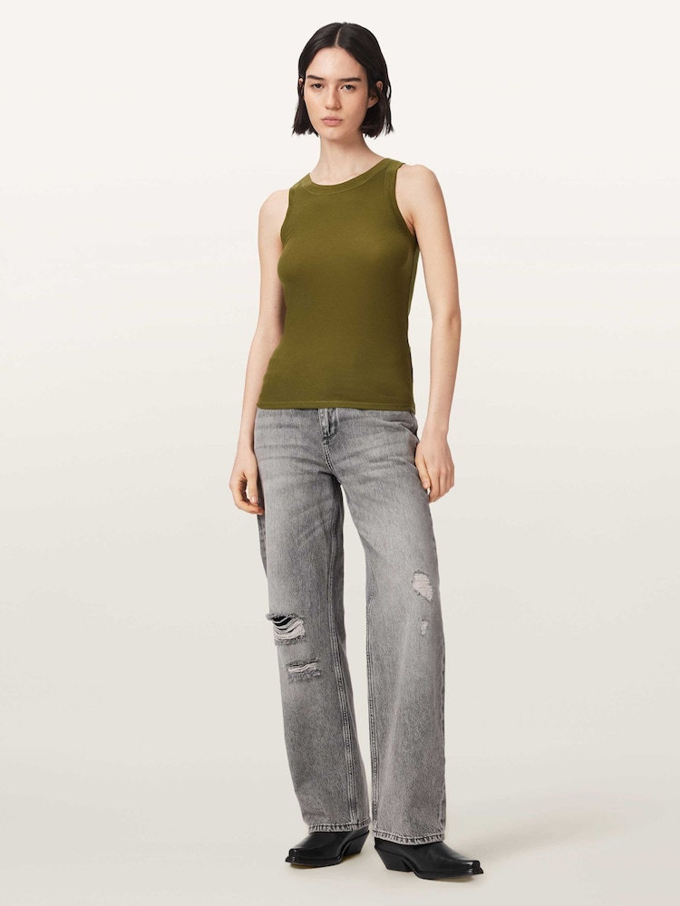 AllSaints Green Rina Tank - Image 2 of 7