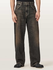 AllSaints Brown Rivet Slouch Jeans - Image 1 of 8