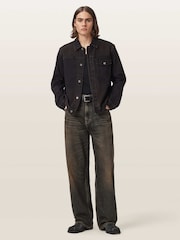 AllSaints Brown Rivet Slouch Jeans - Image 6 of 8
