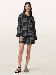 AllSaints Black Lettie Shirt - Image 2 of 6