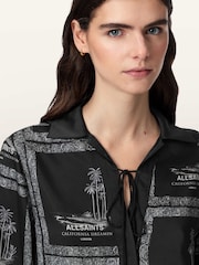AllSaints Black Lettie Shirt - Image 3 of 6