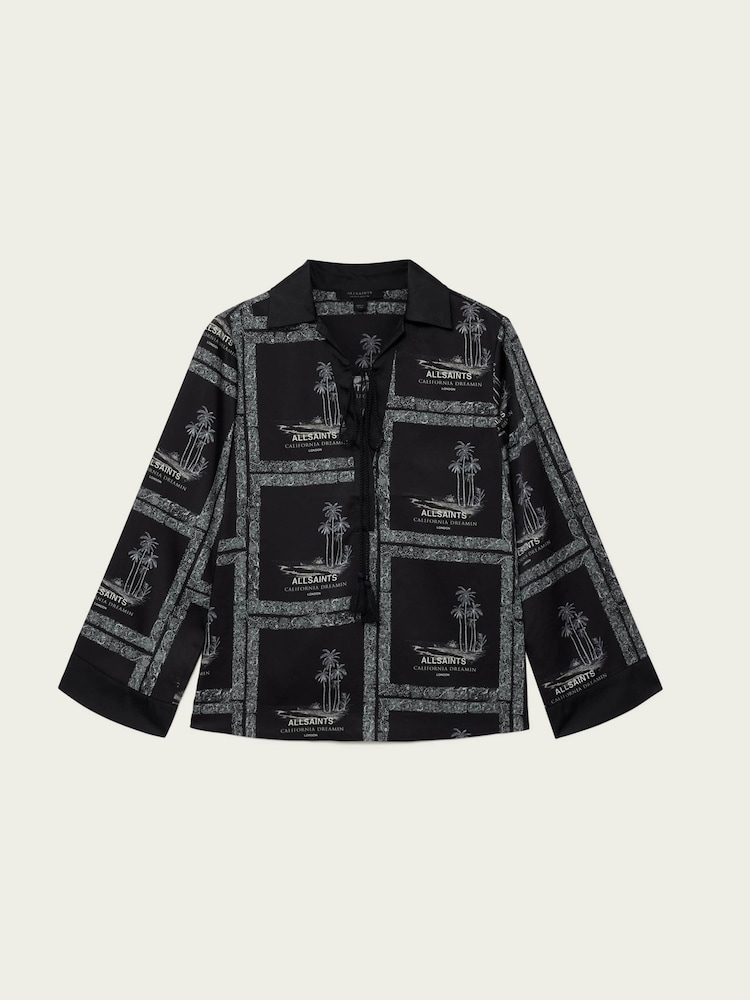 AllSaints Black Lettie Shirt - Image 6 of 6