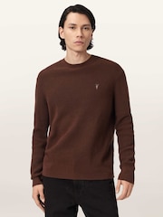 AllSaints Brown Aspen Crew Jumper - Image 1 of 6