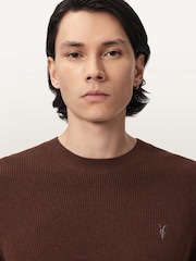AllSaints Brown Aspen Crew Jumper - Image 3 of 6