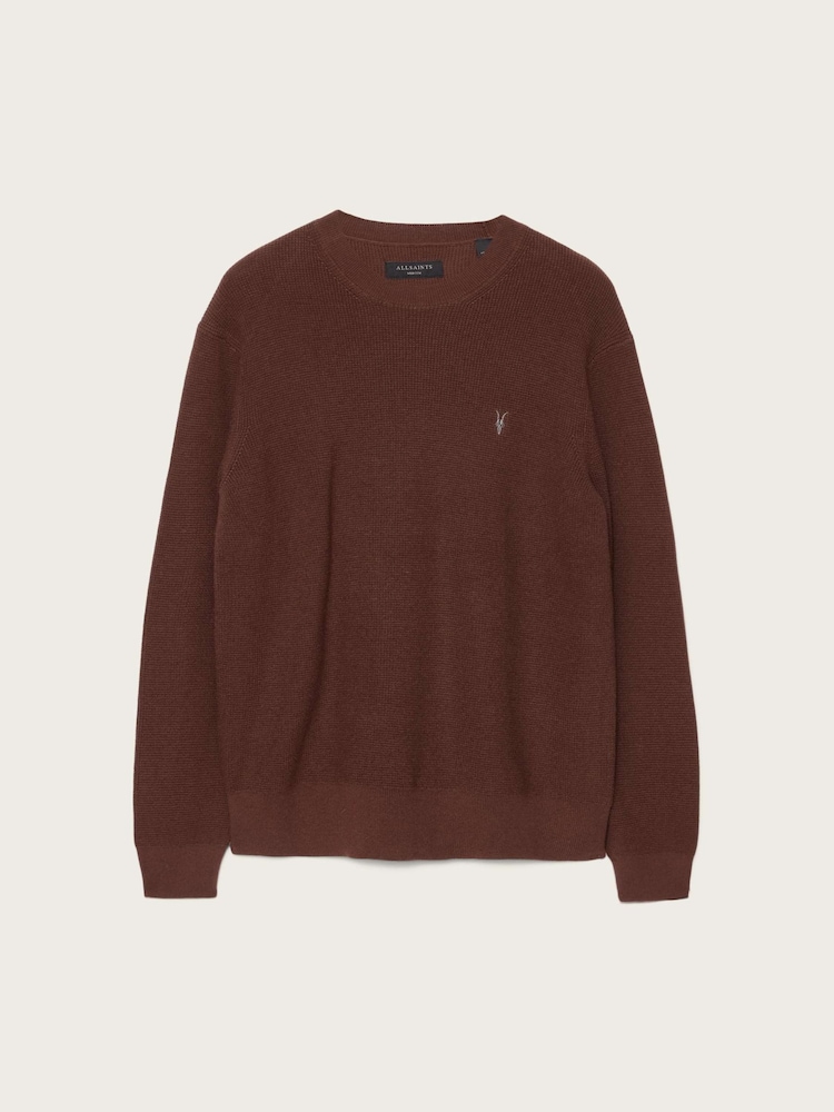 AllSaints Brown Aspen Crew Jumper - Image 6 of 6
