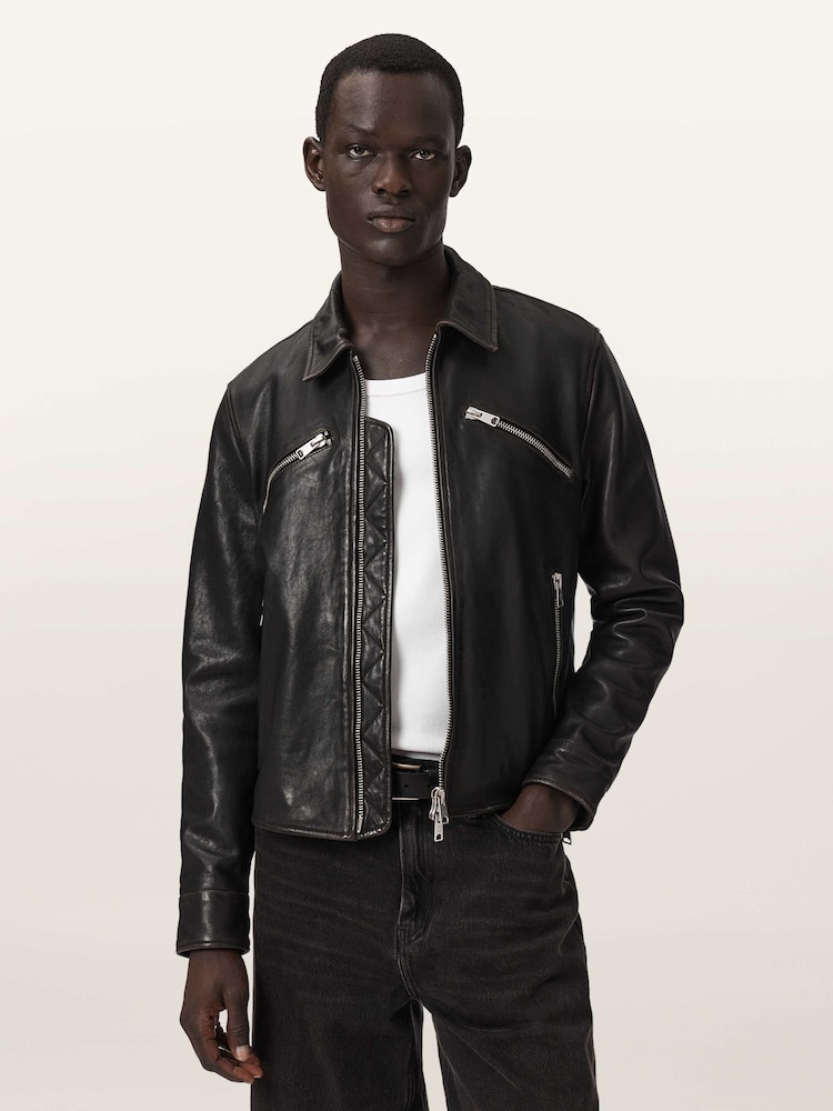 AllSaints Black Verdi Jacket - Image 1 of 7 AllSaints Black Verdi Jacket - Image 1 of 7