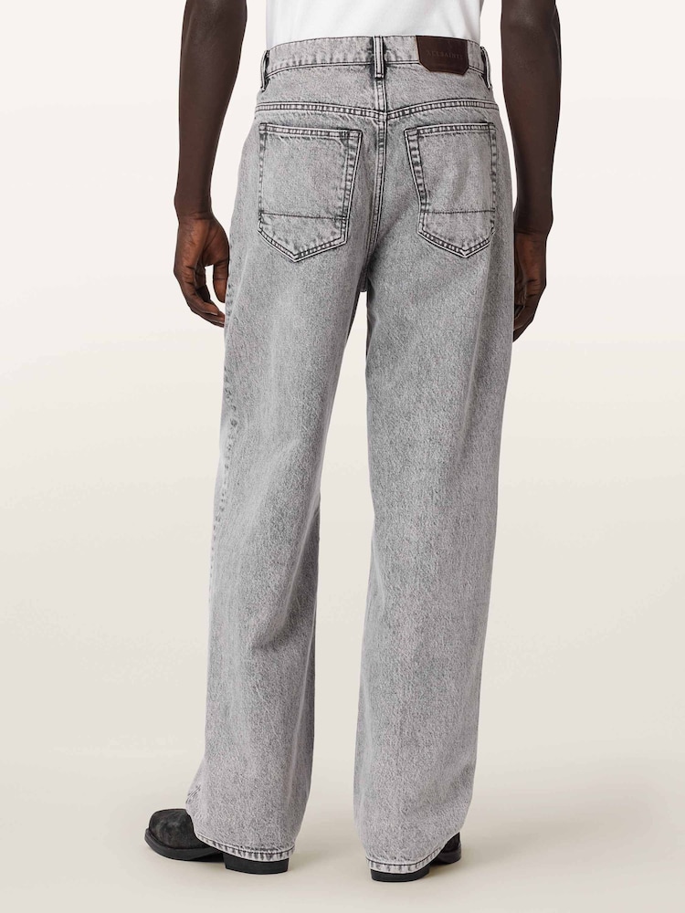 AllSaints Grey Rivet Slouch Jeans - Image 2 of 8