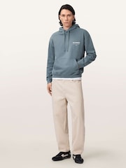 AllSaints Blue Backstage Over The Head Hoodie - Image 2 of 7