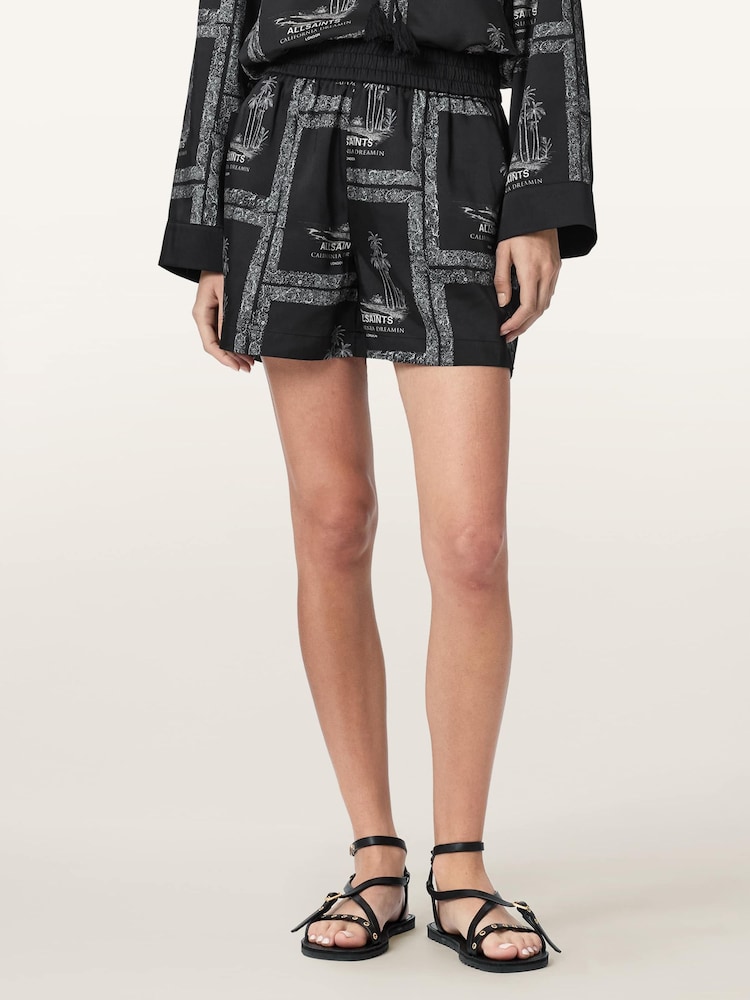 AllSaints Black Lettie Shorts - Image 1 of 6