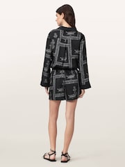 AllSaints Black Lettie Shorts - Image 3 of 6