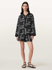 AllSaints Black Lettie Shorts - Image 5 of 6