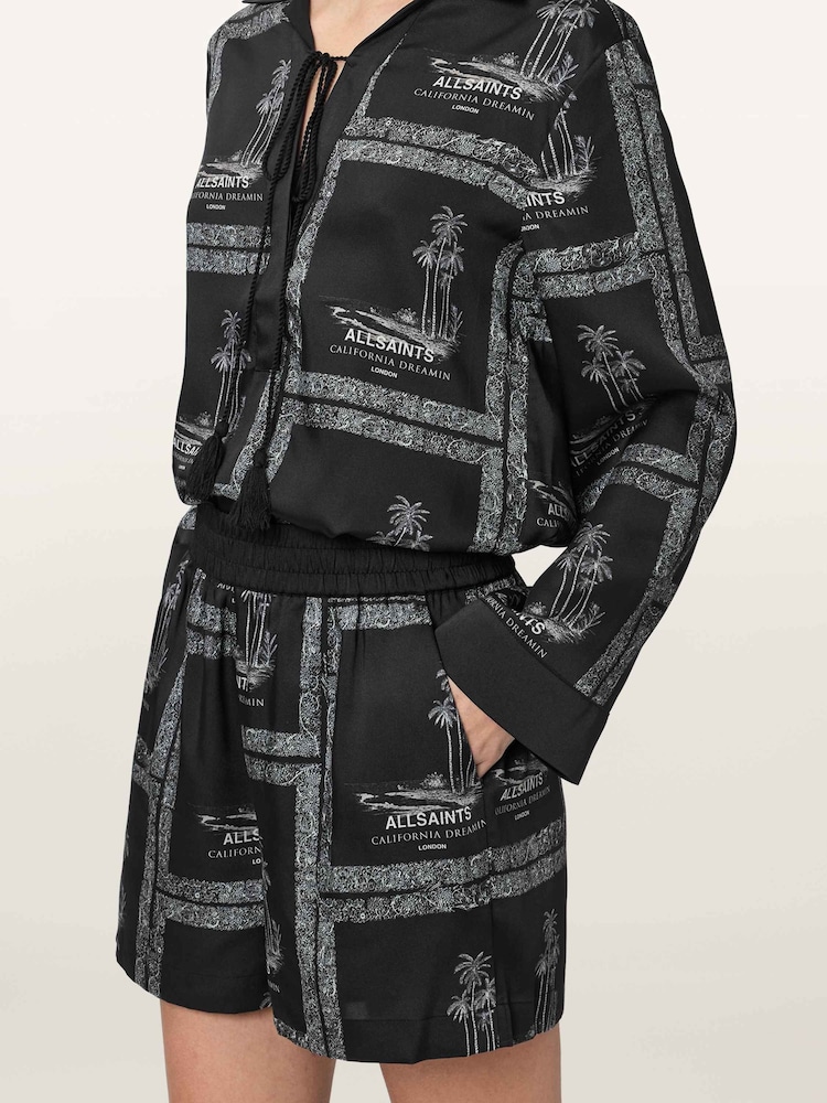AllSaints Black Lettie Shorts - Image 6 of 6