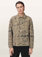 AllSaints Brown Sherb Canvas Shacket - Image 3 of 7