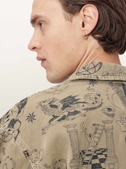 AllSaints Brown Sherb Canvas Shacket - Image 5 of 7