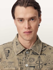 AllSaints Brown Sherb Canvas Shacket - Image 6 of 7