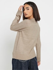 PixieGirl Petite Brown Crew Neck Raglan Jumper - Image 3 of 5