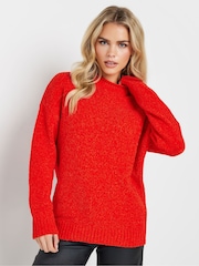 PixieGirl Petite Red Chenille High Neck Jumper - Image 1 of 5