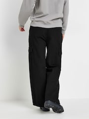 PixieGirl Petite Black Blk Pull On 100% Cotton Cargo Jeans - Image 3 of 5