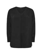 Yours Curve Pleat Front Shirred Cuff Blouse - Image 5 of 5