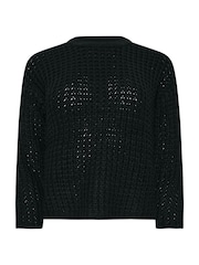 PixieGirl Petite Black Waffle Knit Jumper - Image 5 of 5