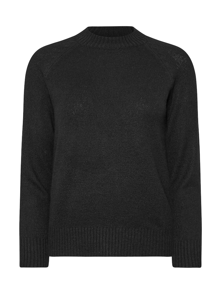 PixieGirl Petite Black Crew Neck Raglan Jumper - Image 5 of 5