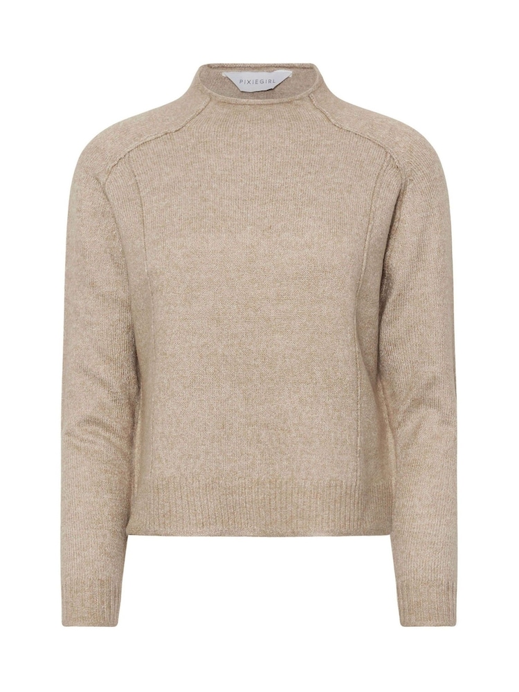 PixieGirl Petite Natural Seam Detail Jumper - Image 5 of 5