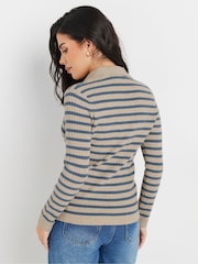 PixieGirl Petite Blue Collar Stripe Jumper - Image 3 of 5