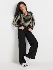PixieGirl Petite Black Collar Stripe Jumper - Image 2 of 5