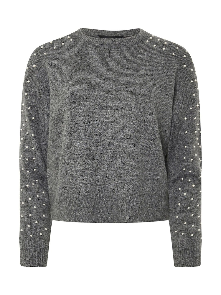 PixieGirl Petite Grey Pearl Jumper - Image 5 of 5
