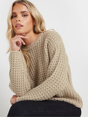 PixieGirl Petite Natural Waffle Knit Jumper - Image 4 of 5
