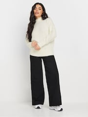 PixieGirl Petite Cream Fluffy Crew Neck Jumper - Image 2 of 5