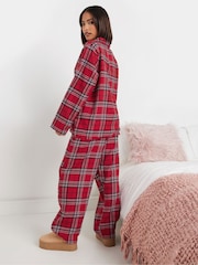 PixieGirl Petite Red 100% Cotton Check Pyjamas Set - Image 3 of 5