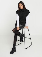 PixieGirl Petite Colete com gola alta Vest - Imagem 3 de 5