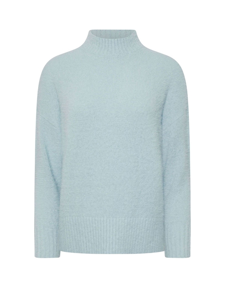 PixieGirl Petite Blue Fluffy Crew Neck Jumper - Image 6 of 6