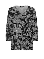 Yours Curve Long Sleeve Wrap Top - Imagen 5 de 5