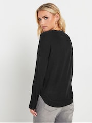 PixieGirl Petite Black Side Button Jumper - Image 3 of 5