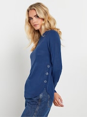 PixieGirl Petite Blue Side Button Jumper - Image 1 of 5