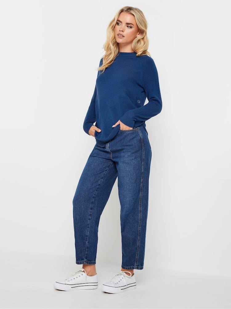 PixieGirl Petite Blue Side Button Jumper - Image 2 of 5