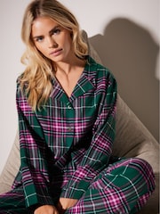 PixieGirl Petite Pink 100% Cotton Check Pyjamas Set - Image 2 of 6