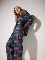 PixieGirl Petite Pink 100% Cotton Check Pyjamas Set - Image 3 of 6