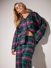 PixieGirl Petite Pink 100% Cotton Check Pyjamas Set - Image 4 of 6