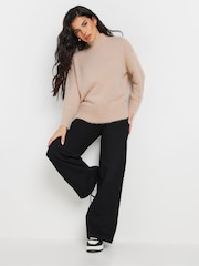 PixieGirl Petite Pink Fluffy Crew Neck Jumper - Image 2 of 5