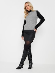 PixieGirl Petite Grey Cable Knit Vest Top - Image 2 of 5