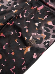 Juicy Couture Black Girls Velour Leopard Print Deep Waistband Joggers - Image 8 of 9