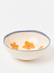Oliver Bonas Multi Ceramic Flower Salad Bowl - Image 2 of 4