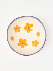 Oliver Bonas Multi Ceramic Flower Salad Bowl - Image 3 of 4