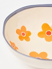 Oliver Bonas Multi Ceramic Flower Salad Bowl - Image 4 of 4