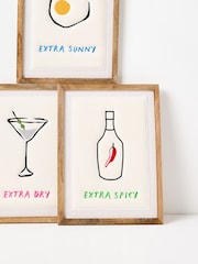 Oliver Bonas Multi Extra Spicy Embroidered Framed Wall Art - Image 4 of 4