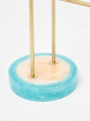 Oliver Bonas Blue Resin Gold Jewellery Stand - Image 4 of 4
