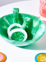 Oliver Bonas Green Rayos Resin Salad Servers - Image 1 of 3